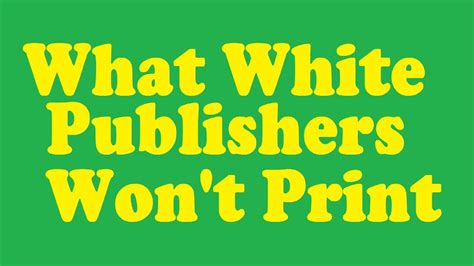 what white publishers won't print: exploring the boundaries of literary censorship